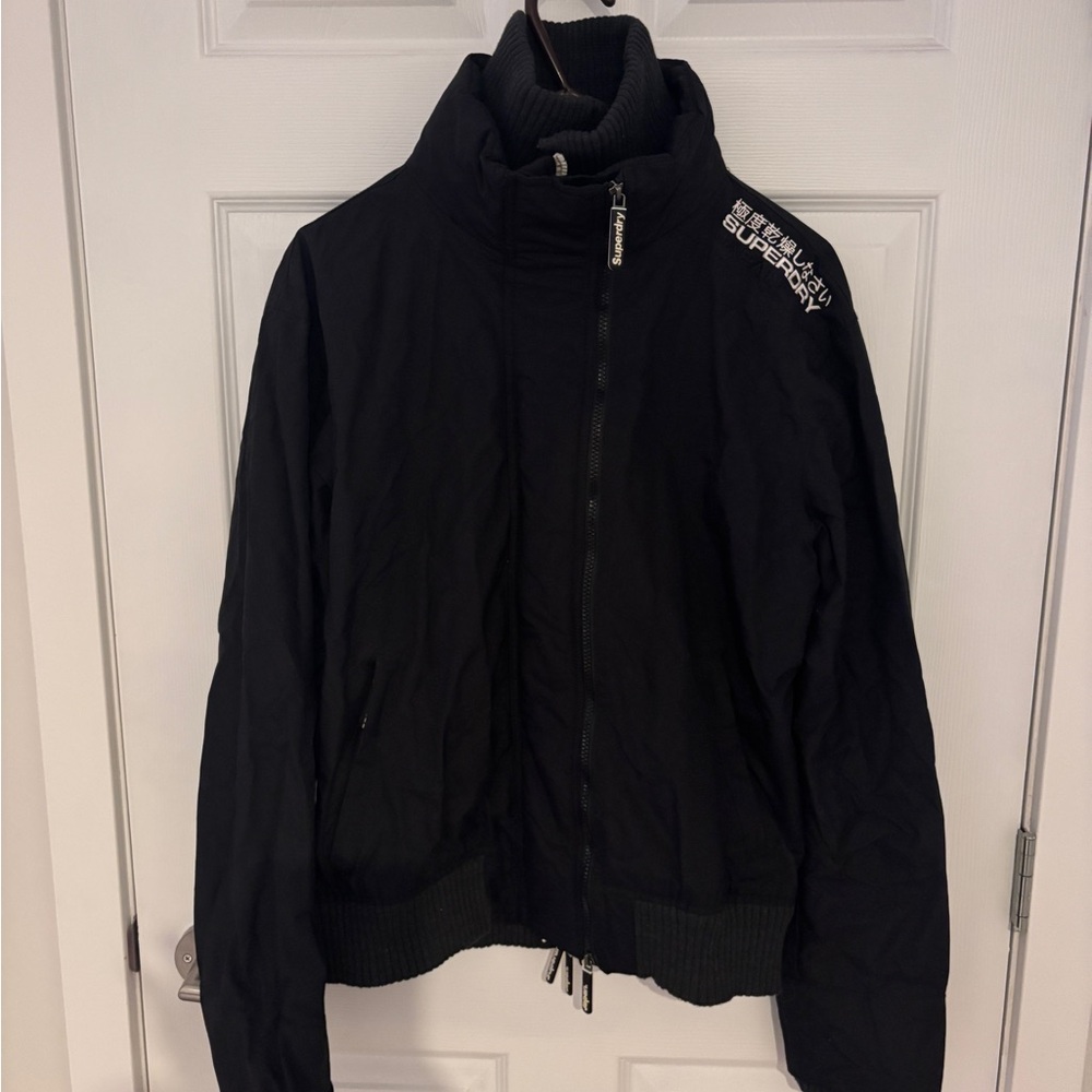 Superdry Men’s Black and Gray Windbomber Jacket